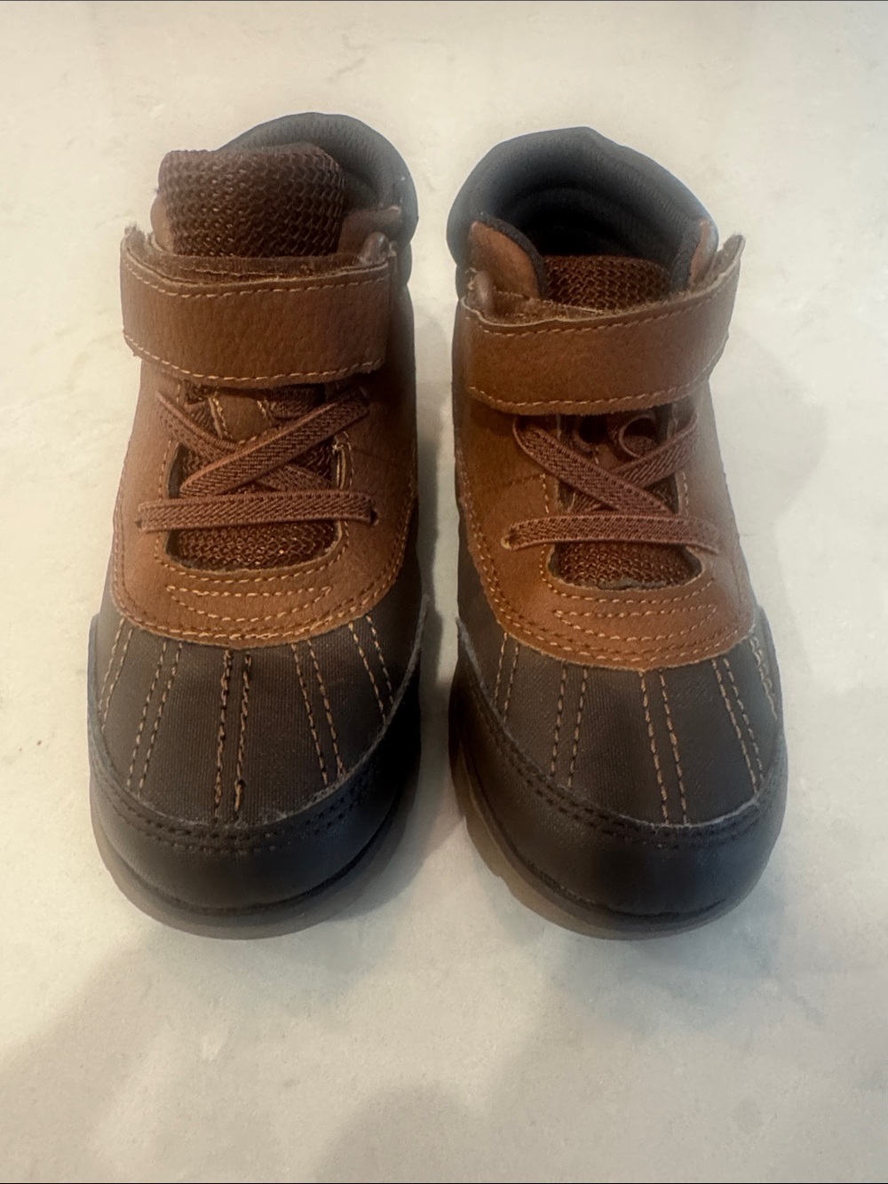 Stride Rite Brown and Black Kids Waterproof Snow Boots with Strap Size 9M - Picture 2 of 8